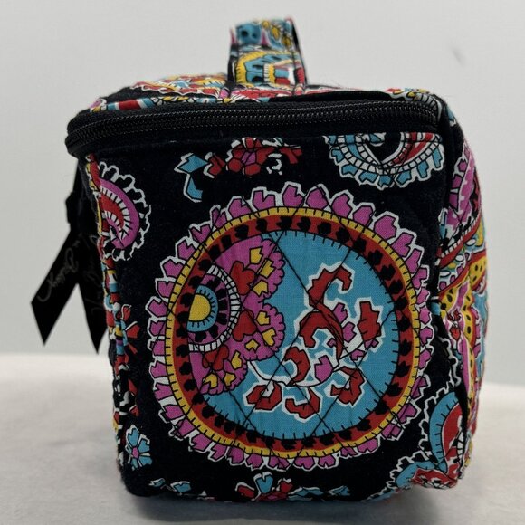 Vera Bradley Parisian Paisley Cosmetic Bag Quilted Zip Makeup Travel Organizer - Picture 4 of 15
